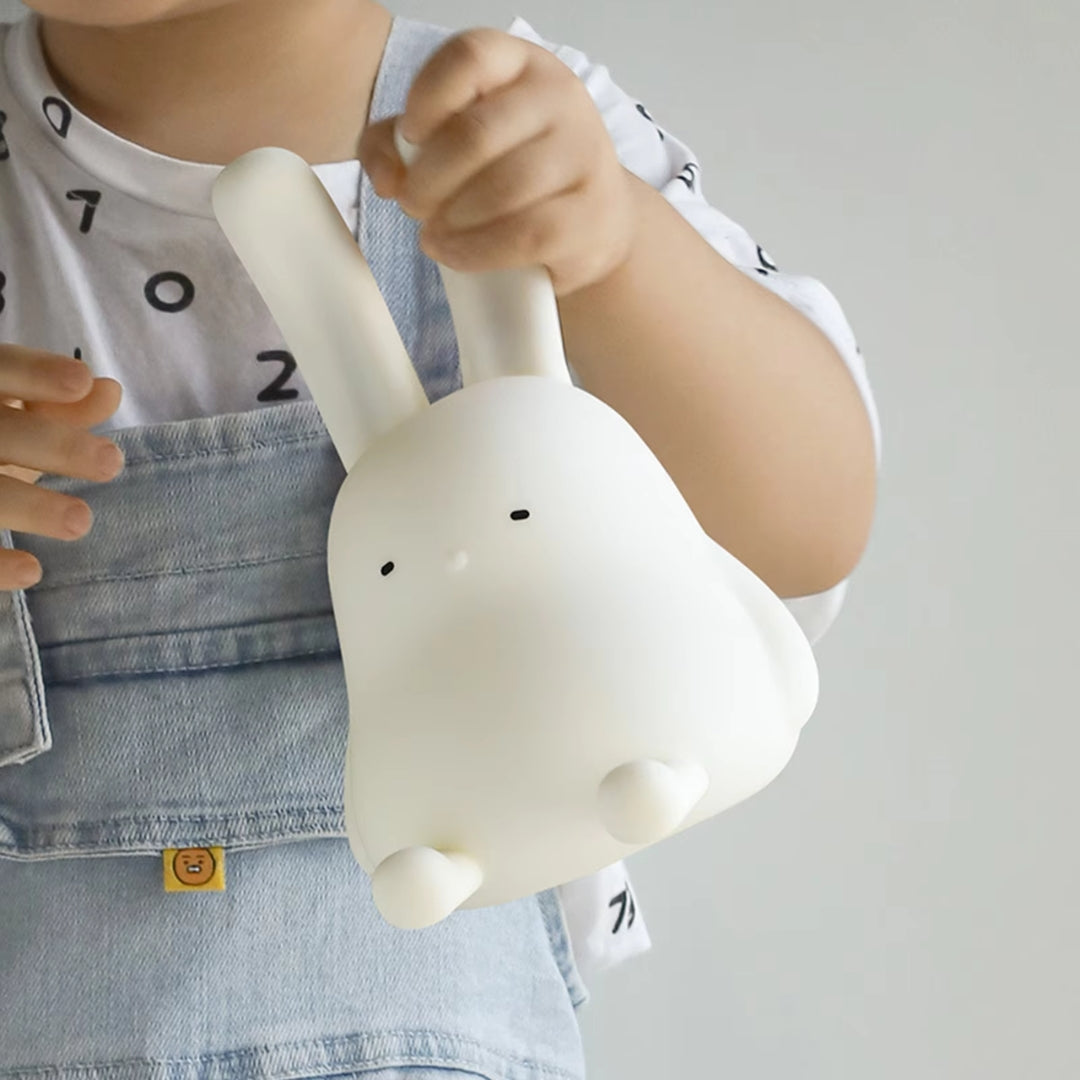 Folded Ear Rabbit Silicone Soft Nightlight Baby Sleep Lights