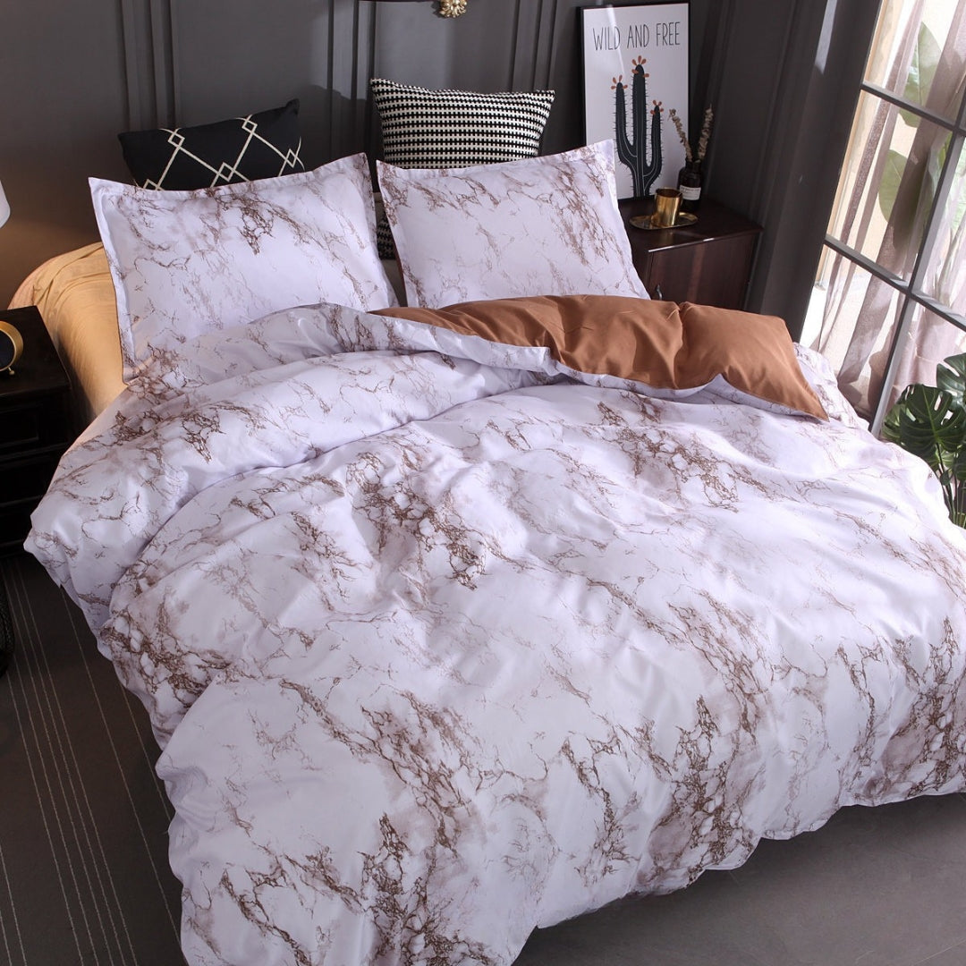 Marble Duvet Cover Bedding Set with Pillowcase