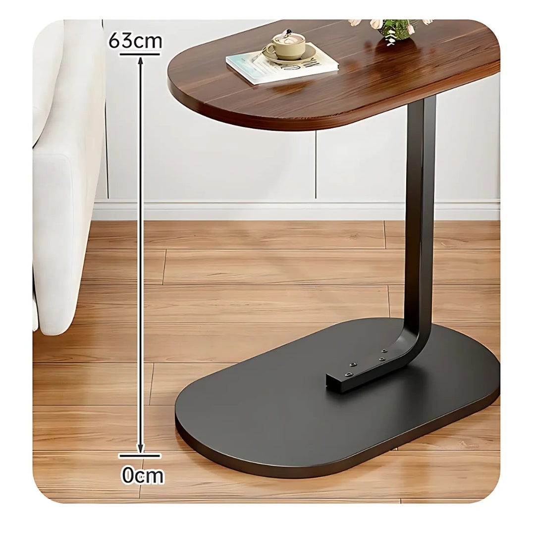Flip Top C Shaped Bed Side Table Couch Laptop Desk