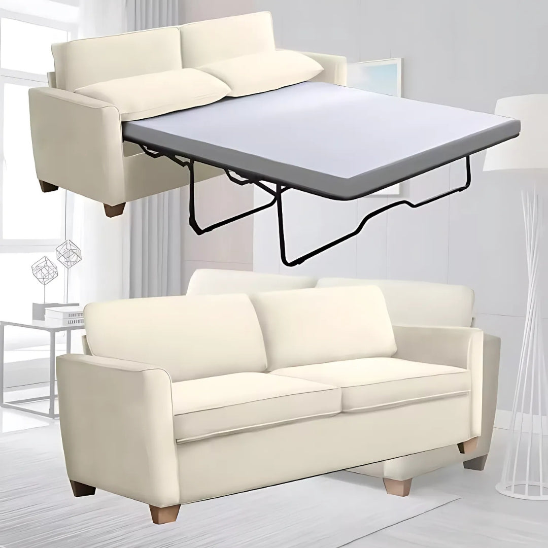 2-in-1 Pull-Out Velvet Futon Sofa Bed