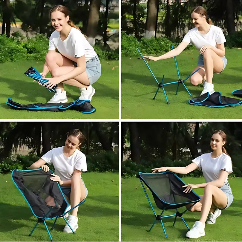 Aluminium Outdoor Foldable Camping Chair with Footrest