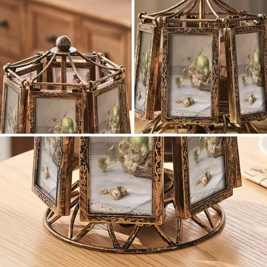 Rotating Ferris Wheel Music Box Carousel Photo Frame