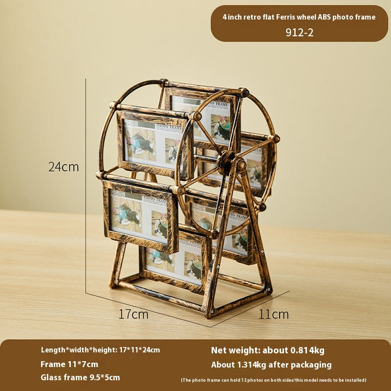 Rotating Ferris Wheel Music Box Carousel Photo Frame