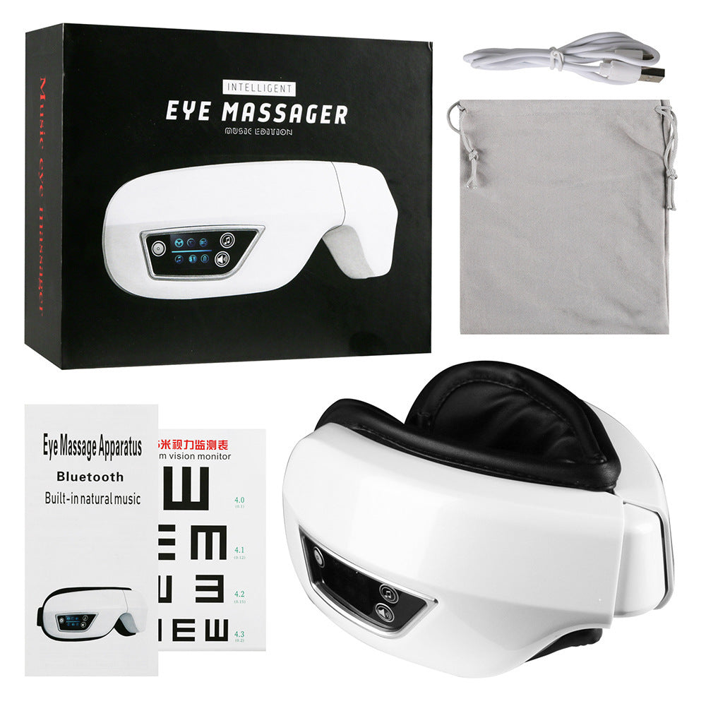 6D Smart Eye Hot Compress Massager with Bluetooth Music