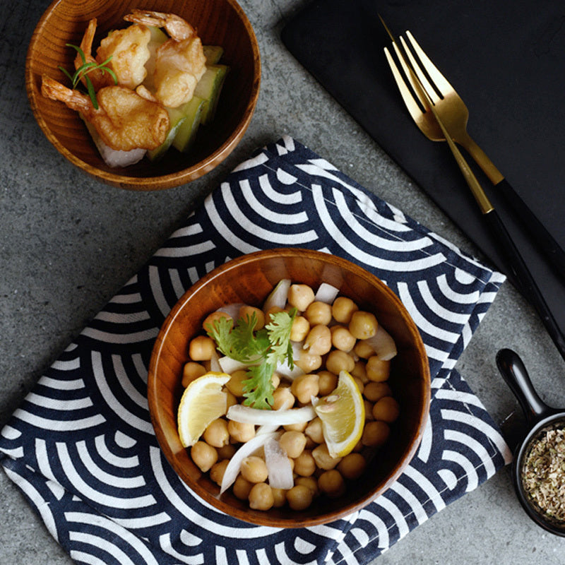 Japanese Style Wooden Rice Soup Bowl