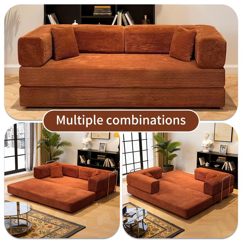 Folding Modular Convertible Sectional DIY Sofa Bed 