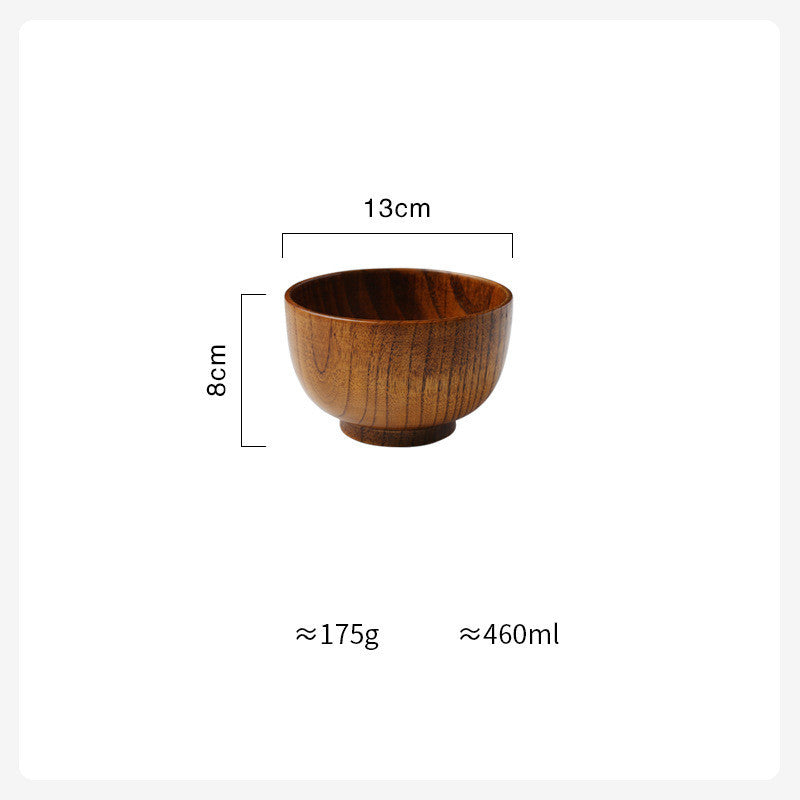 Japanese Style Wooden Rice Soup Bowl