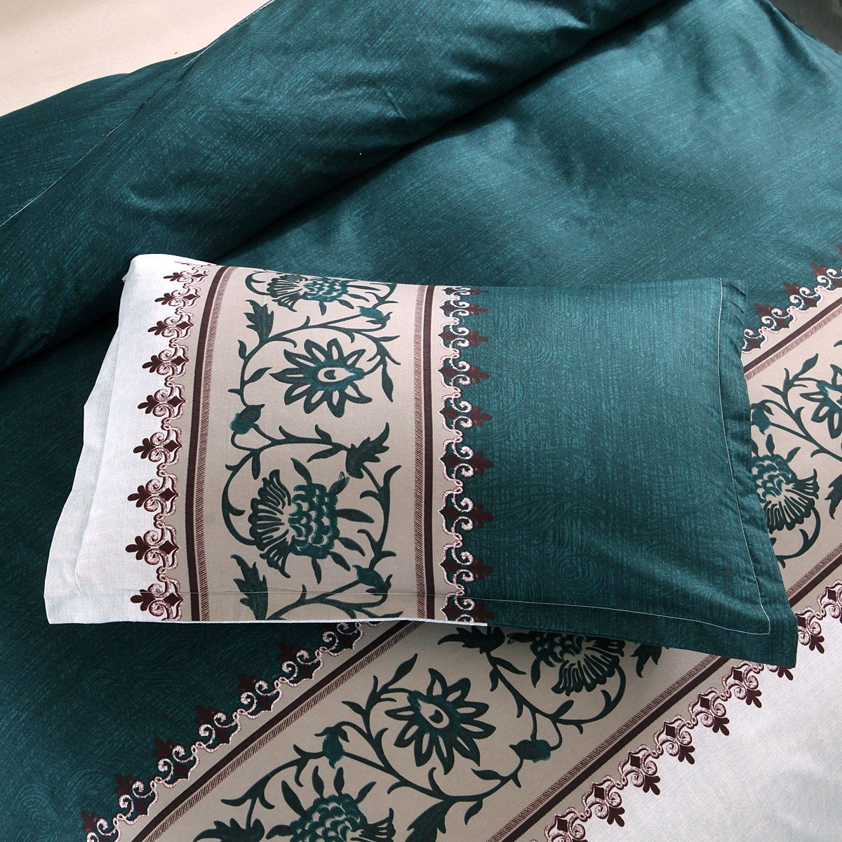 Comfy Farmhouse Boho Printed 3 Pieces Duvet Bedding Set