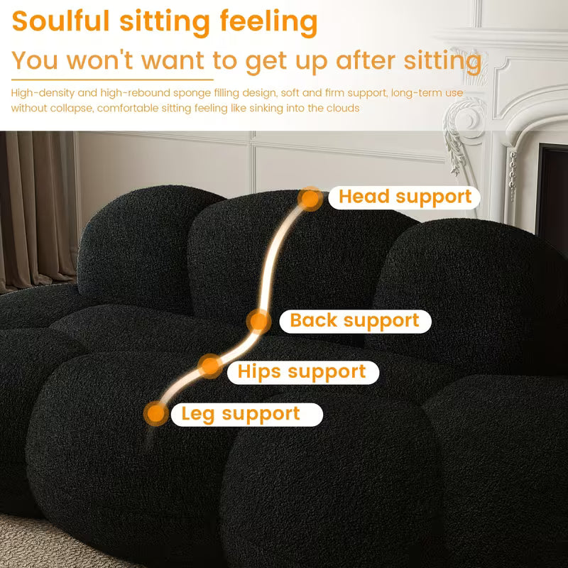 Upholstered Compressed Sofa Couch for Bedroom Living Room 