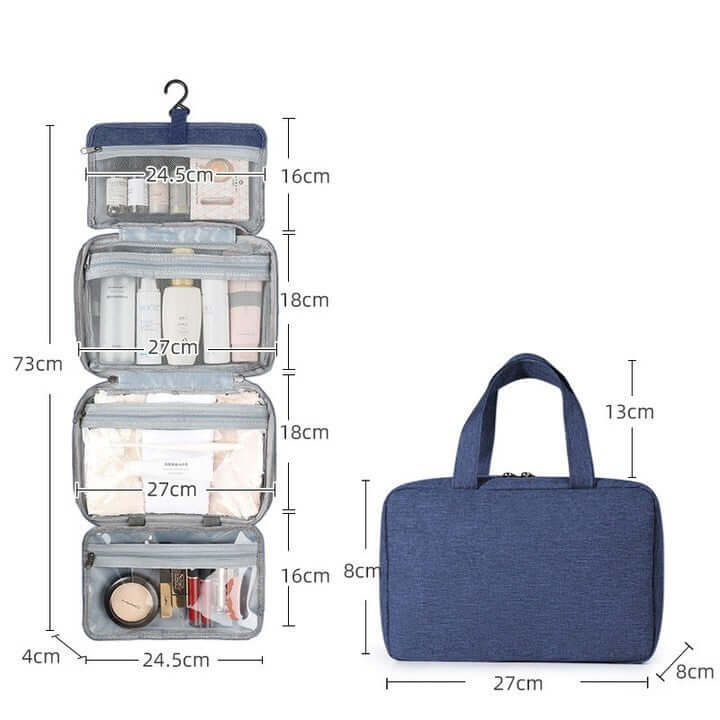 Hanging Waterproof Foldable Toiletry Wash Bag Travel Bag