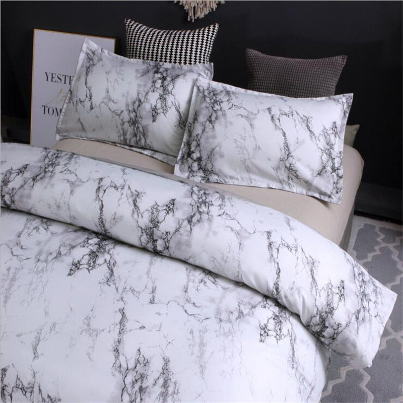 Marble Duvet Cover Bedding Set with Pillowcase