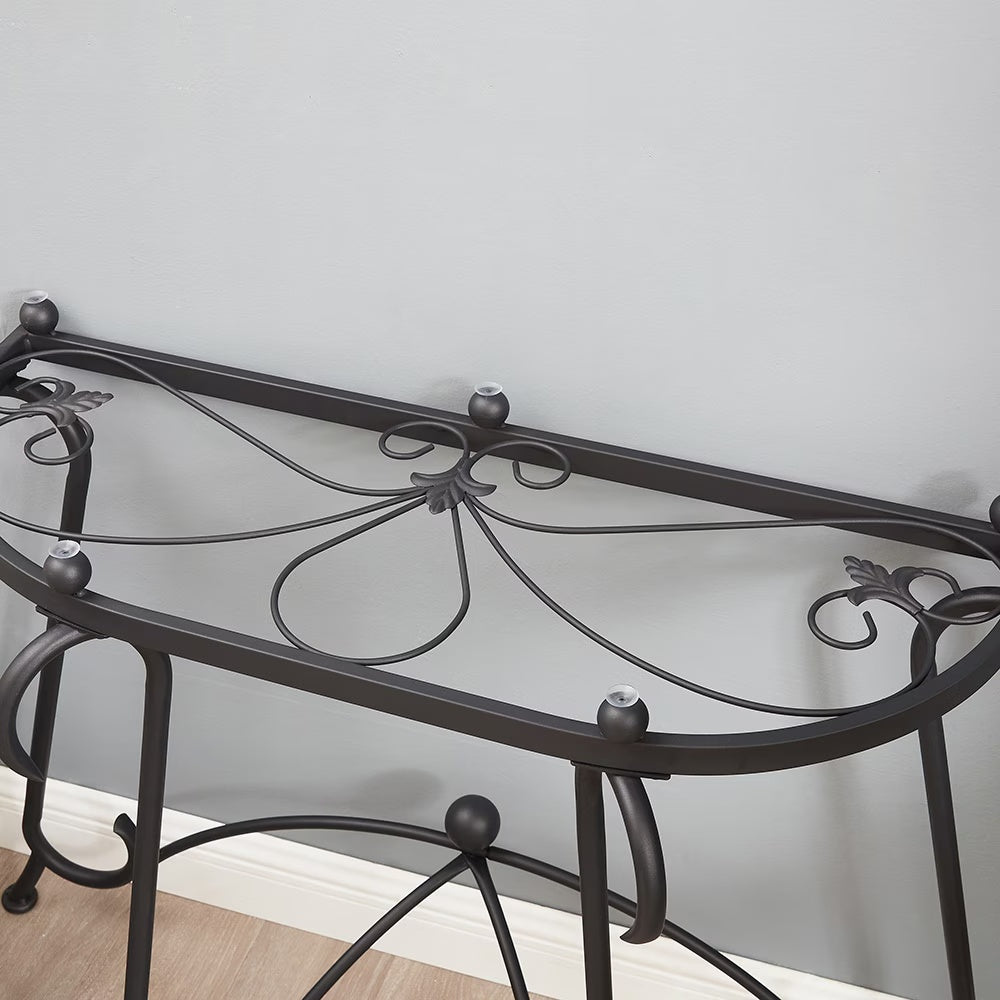 Tempered Glass Surface Console Coffee Table