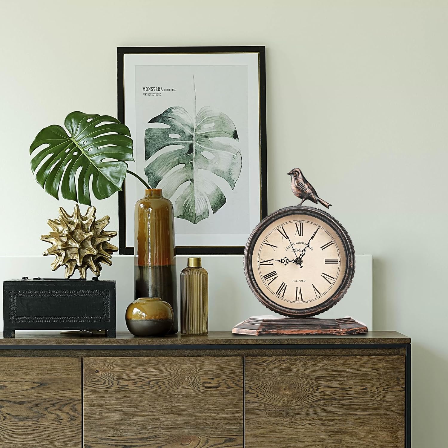 8-Inch Retro Mantel Clock Table Desk Clock