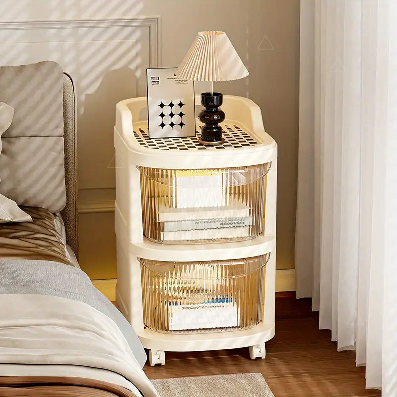Multi-Tier Rolling Storage Organizer Cart with Drawers