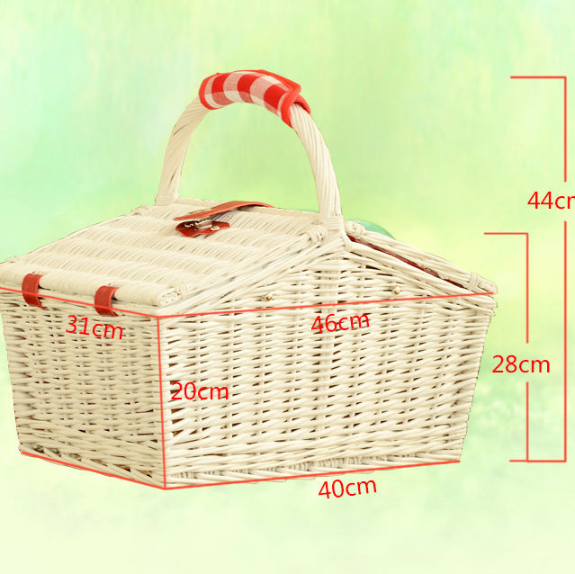 Romantic Wicker Basket Summer Picnic Set