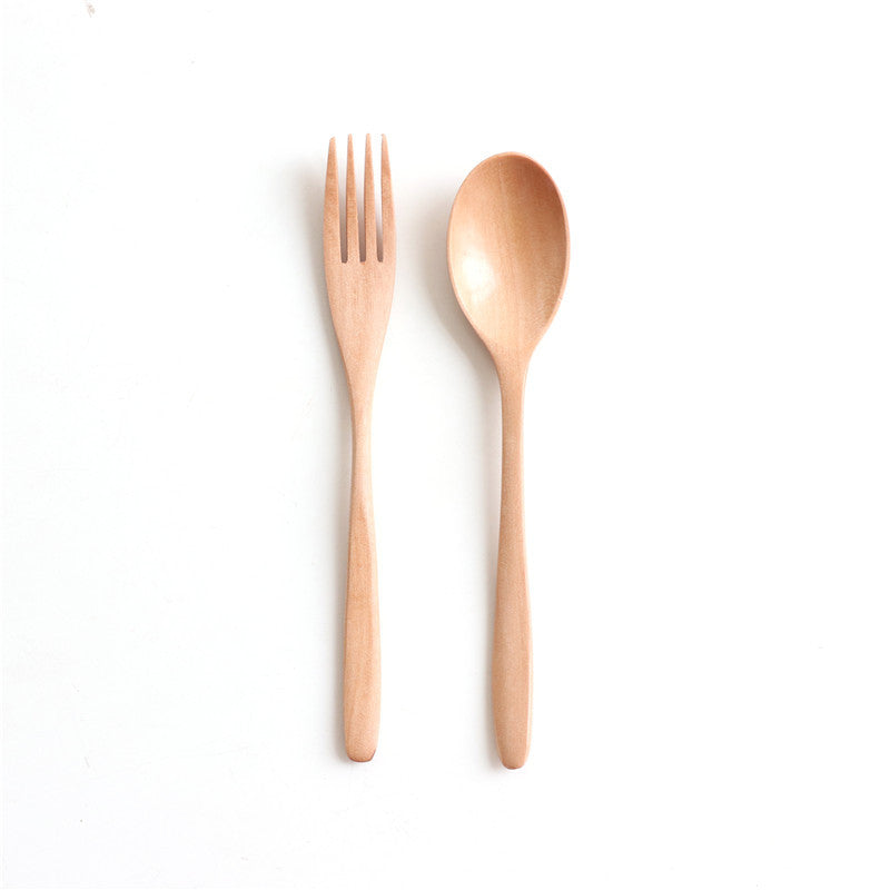 Muji Natural Wooden Spoon & Fork Cutlery Set