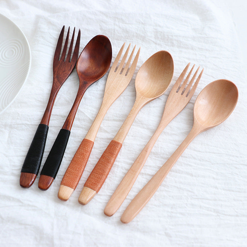 Muji Natural Wooden Spoon & Fork Cutlery Set