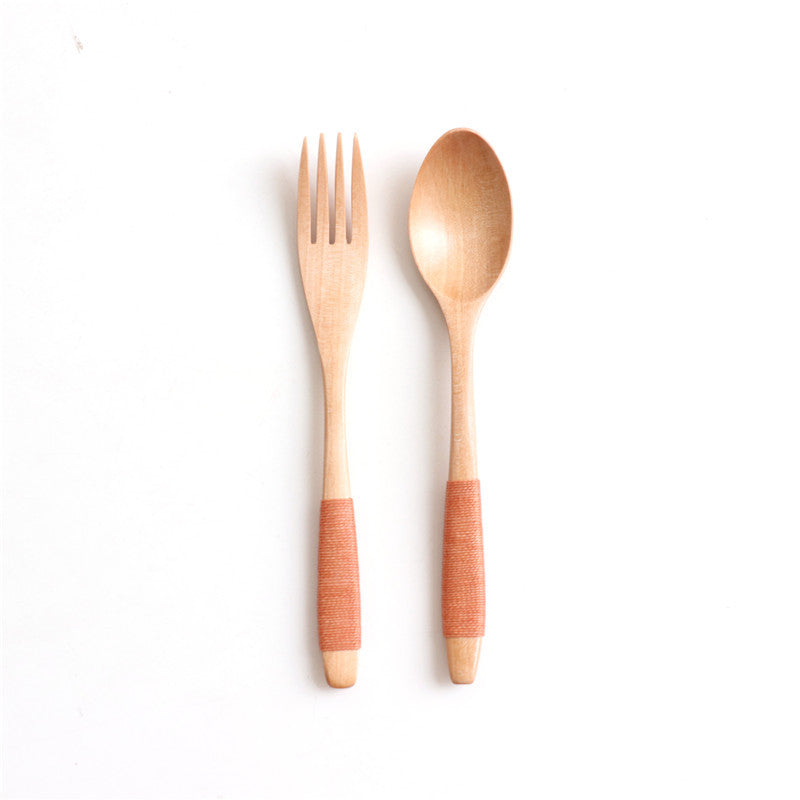 Muji Natural Wooden Spoon & Fork Cutlery Set