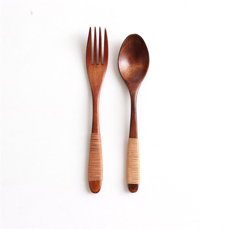 Muji Natural Wooden Spoon & Fork Cutlery Set