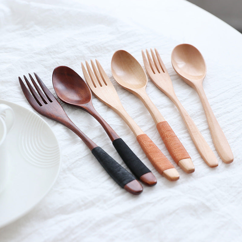 Muji Natural Wooden Spoon & Fork Cutlery Set