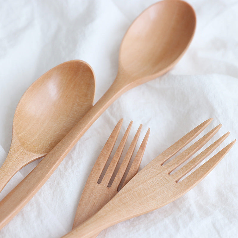 Muji Natural Wooden Spoon & Fork Cutlery Set