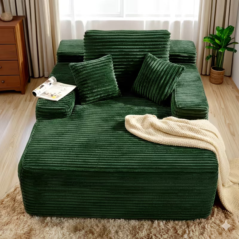 Comfy Flannel Plush Bean Bag Sofa Couch
