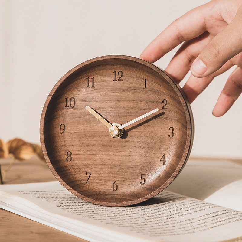 Minimal Wooden Silent Table Clock