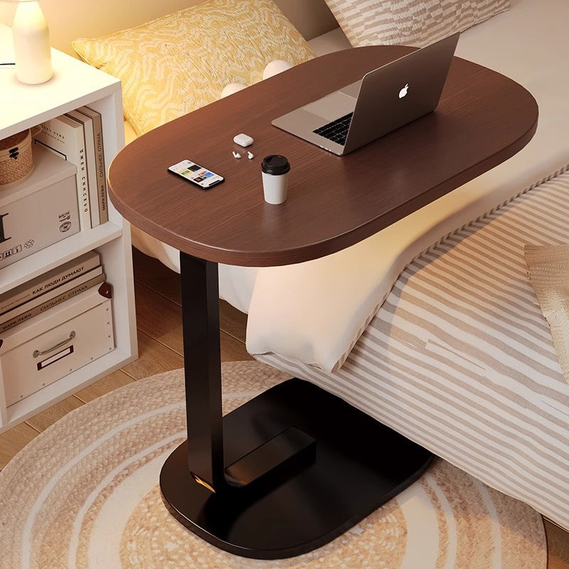Flip Top C Shaped Bed Side Table Couch Laptop Desk