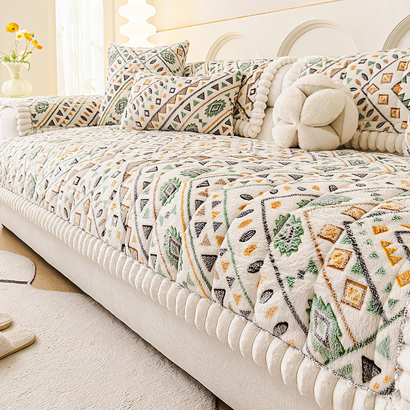 CloudSoft Plush Fabric Non-Slip Sofa Cover
