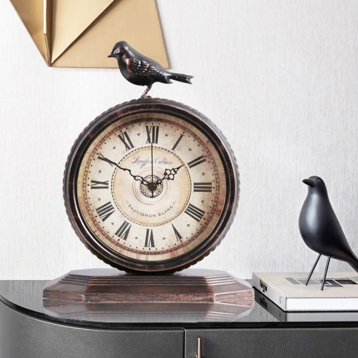 8-Inch Retro Mantel Clock Table Desk Clock