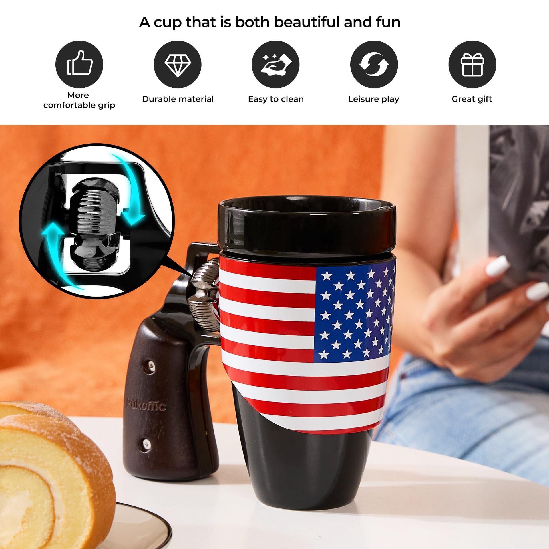 Novelty Ceramic Revolver Coffee Cup Gift