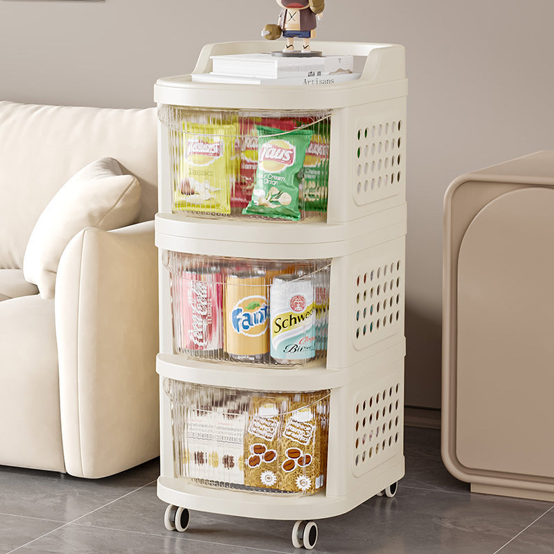 Multi-Tier Rolling Storage Organizer Cart with Drawers