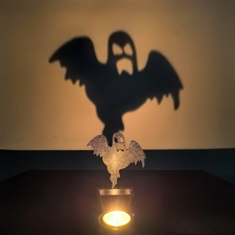 Whimsical Halloween Shadow Stand Candle Holder