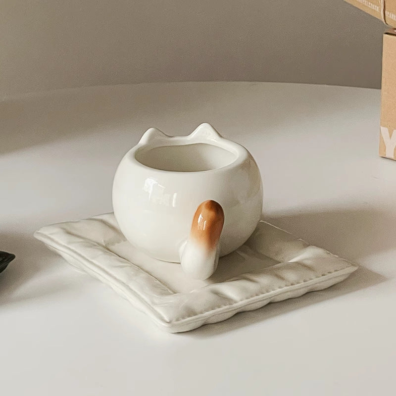 Cute Siamese Cat Ceramic Coffee Cups Breakfast Mug