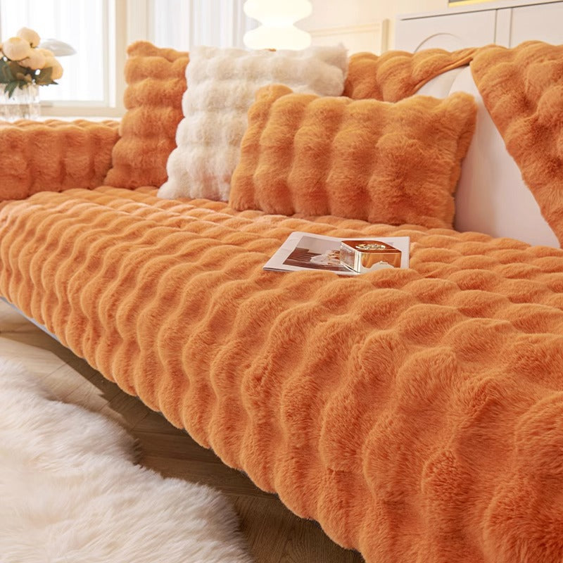 CloudSoft Plush Fabric Non-Slip Sofa Cover