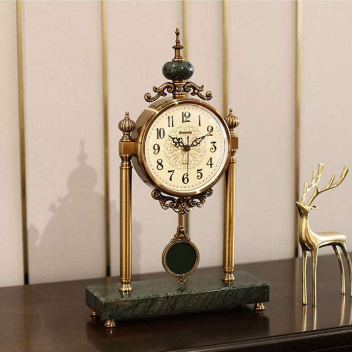 Vintage Ceramic Swing Table Pendulum Clock