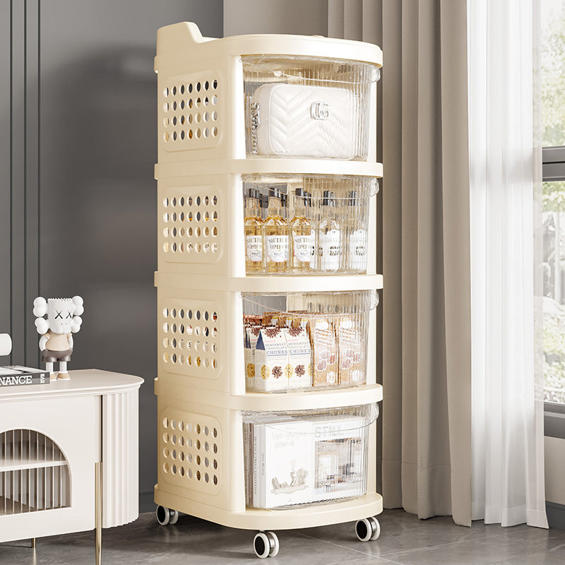 Multi-Tier Rolling Storage Organizer Cart with Drawers