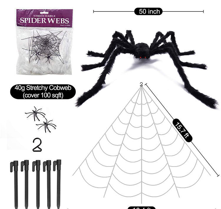 Halloween Outdoor Spider Web Layout Decoration