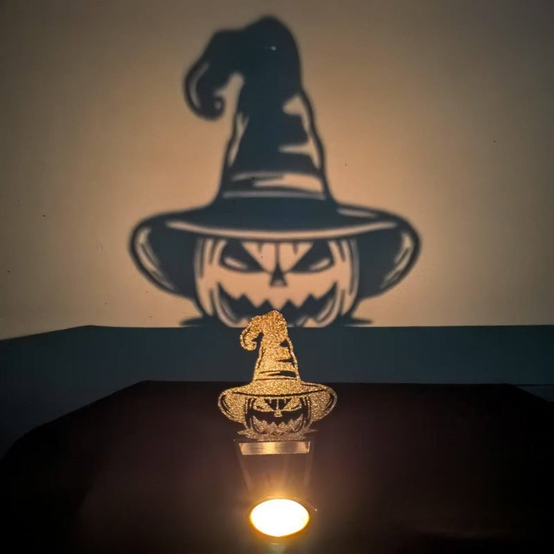 Whimsical Halloween Shadow Stand Candle Holder