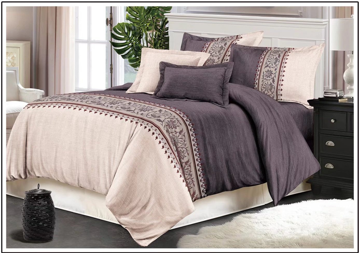 Comfy Farmhouse Boho Printed 3 Pieces Duvet Bedding Set
