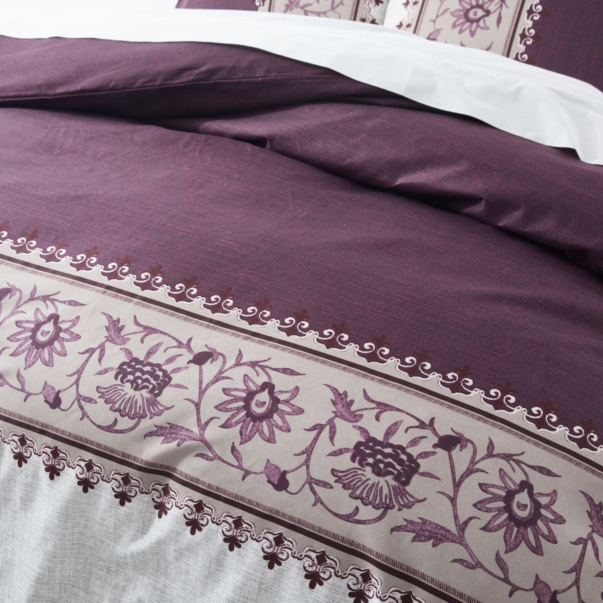 Comfy Farmhouse Boho Printed 3 Pieces Duvet Bedding Set
