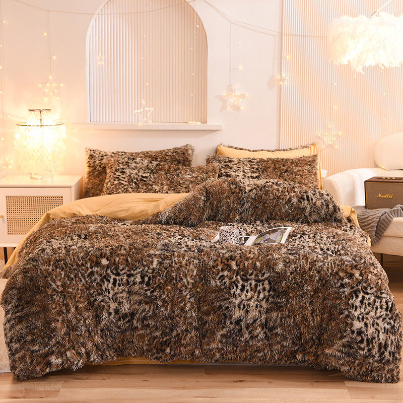 Leopard print bedding set 