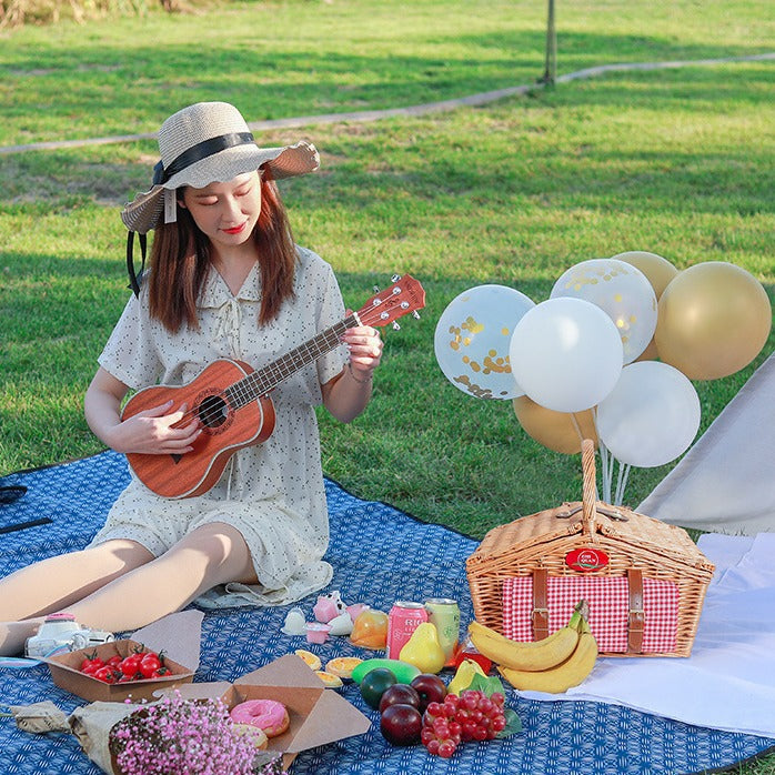 Romantic Wicker Basket Summer Picnic Set