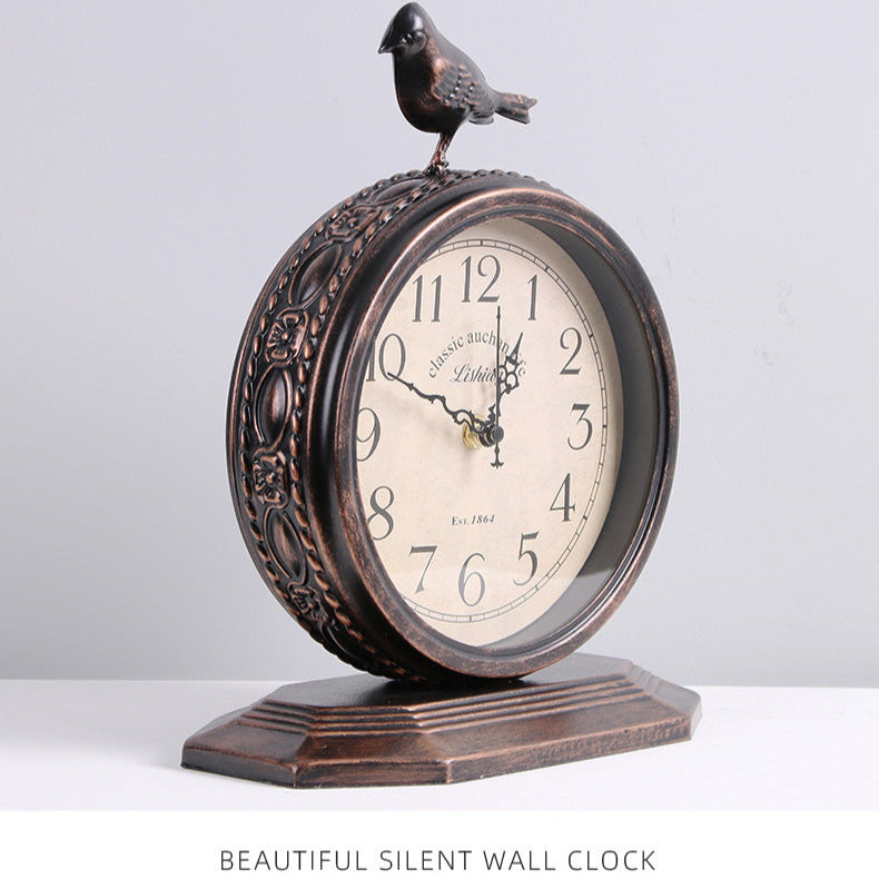 8-Inch Retro Mantel Clock Table Desk Clock