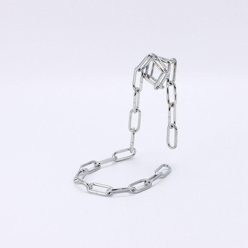 Floating Iron Link Chain Wine Bottle Holder 