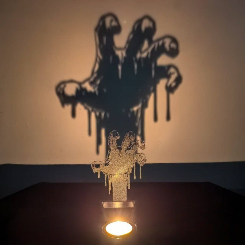 Whimsical Halloween Shadow Stand Candle Holder