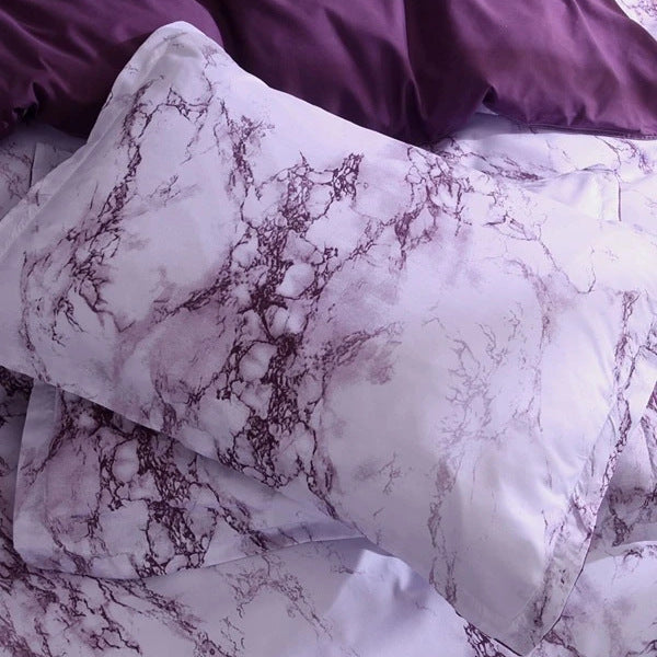 Marble Duvet Cover Bedding Set with Pillowcase