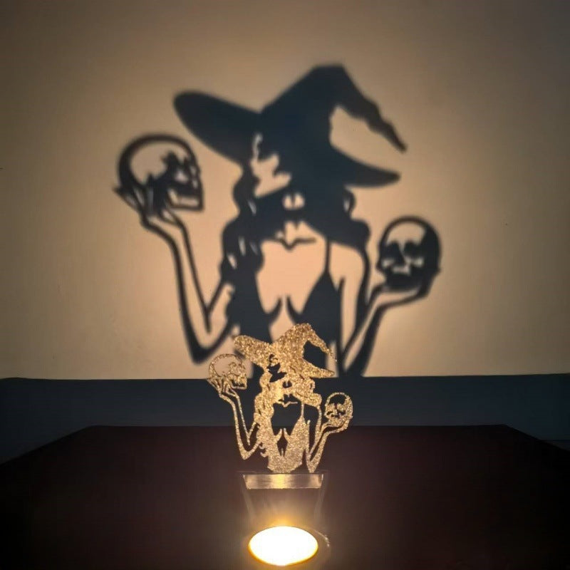 Whimsical Halloween Shadow Stand Candle Holder