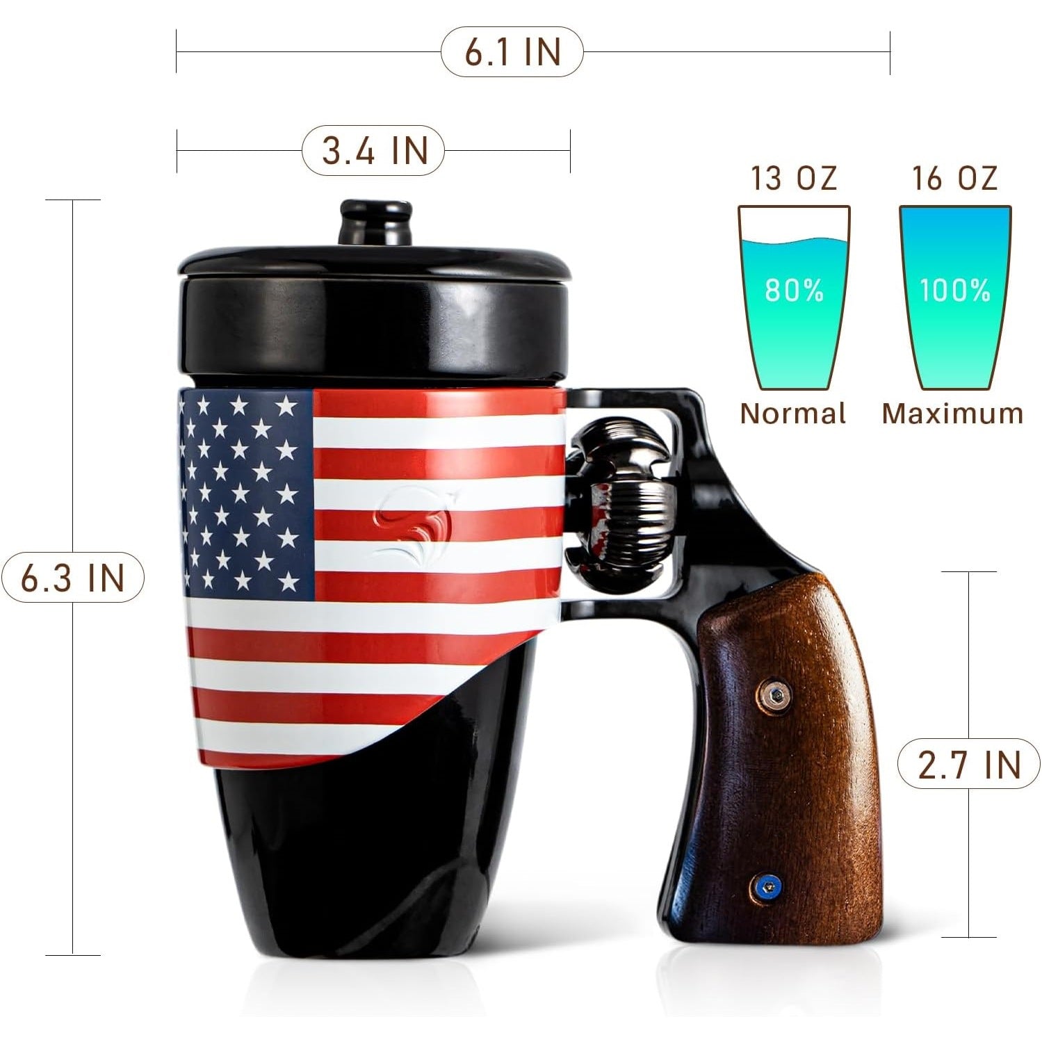 Novelty Ceramic Revolver Coffee Cup Gift