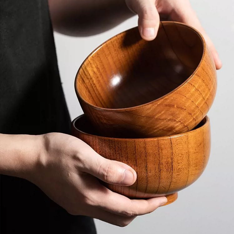 Japanese Style Wooden Rice Soup Bowl